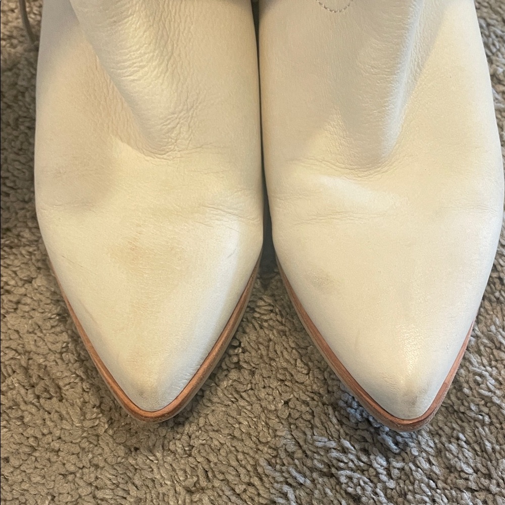 Dolce Vita Cream Fringe Western Boots - Picture 5 of 8